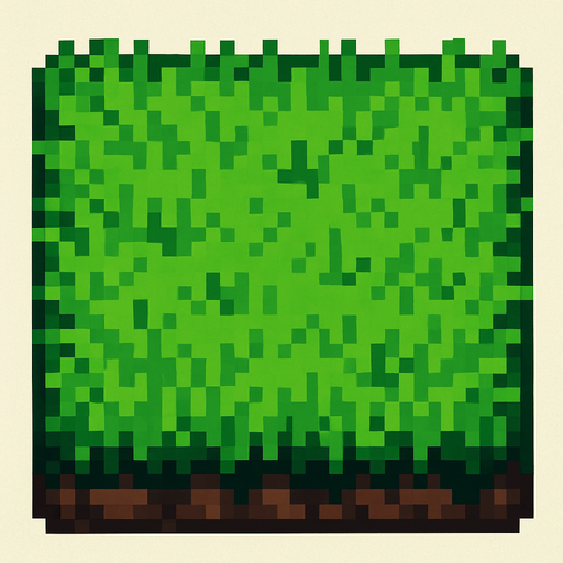 green grass ground.
In-Game asset.  2d.  High contrast. pixel no shadow