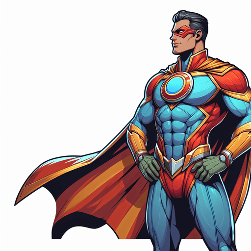 Superman.
Single Game Texture.  In-Game asset.  2d.  Blank background.  High contrast.  No shadows