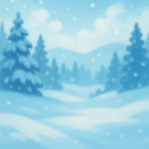 blurry beautiful snow view background image.
In-Game asset.  2d.  High contrast.  No shadows