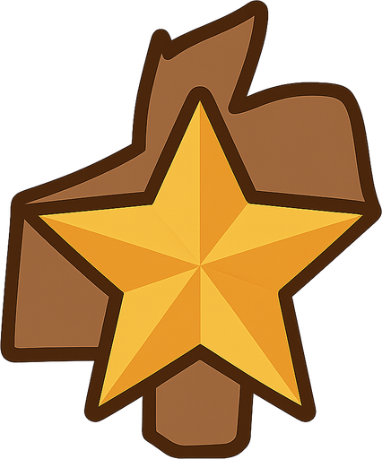 A star . No background. Transparent background. Blank background. No shadows. 2d. In-Game asset. flat