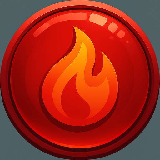 top kırmızı olsun içerisinde de aynı stilde bir alev yer alsın