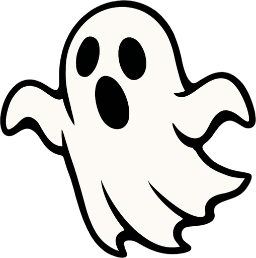 Ghost.
In-Game asset.  2d.  High contrast.  No shadows