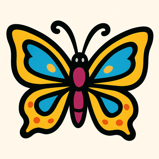 make a butterfly (horizontal).
In-Game asset.  2d.  High contrast.  No shadows