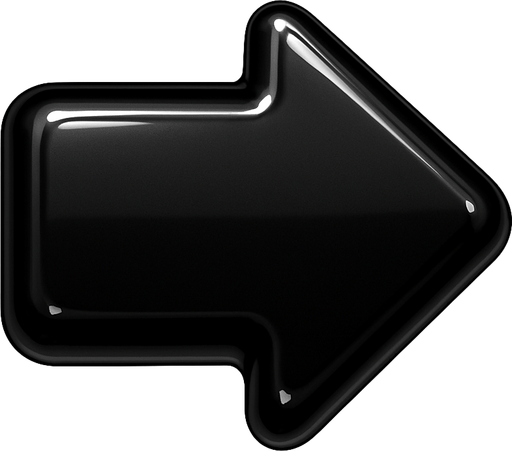 plastic, realistic,shiny, black, only one arrow-shaped buttons.
In-Game asset.  2d.  High contrast.  No shadows