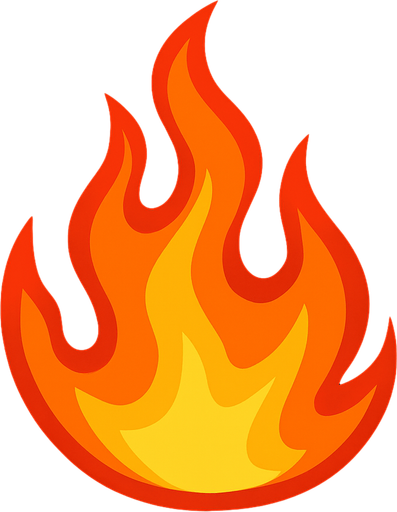 ateş, 3d, yazısız.
In-Game asset.  2d.  High contrast.  No shadows