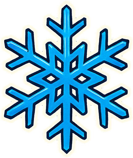 a snowflake.
In-Game asset.  2d.  High contrast.  No shadows