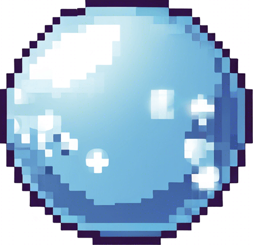 This bubble but with a pixel effect that is has just popped