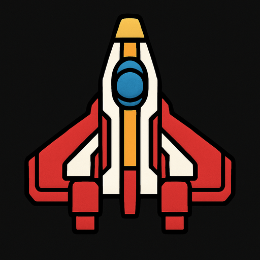 Nave espacial 2d, mirada cenital.
In-Game asset.  2d.  High contrast.  No shadows