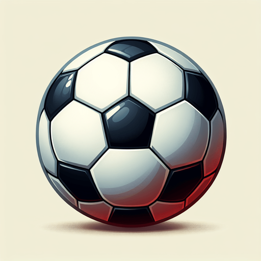 soccer ball.
Single Game Texture.  In-Game asset.  2d.  Blank background.  High contrast.  No shadows