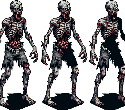 zombie top view gif.
Single Game Texture. In-Game asset. 2d. Blank background. High contrast. No shadows.