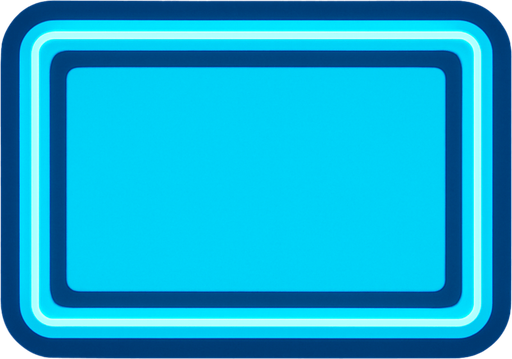 Baby blue neon rectangle block.
In-Game asset.  2d.  High contrast.  No shadows