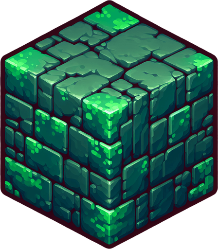 a horizontal green block.
Single Game Texture.  In-Game asset.  2d.  Blank background.  High contrast.  No shadows