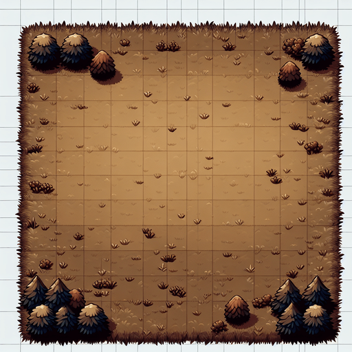 dark brown top down wide meadow.
Single Game Texture.  In-Game asset.  2d.  Blank background.  High contrast.  No shadows