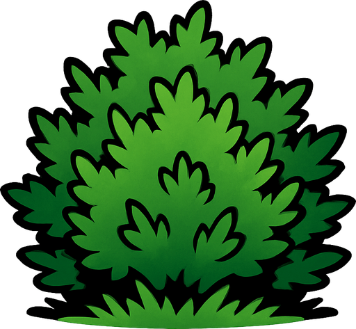 Çalı.
In-Game asset.  2d.  High contrast.  No shadows