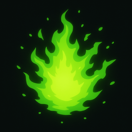 auraGreen top view.
In-Game asset.  2d.  High contrast.  No shadows