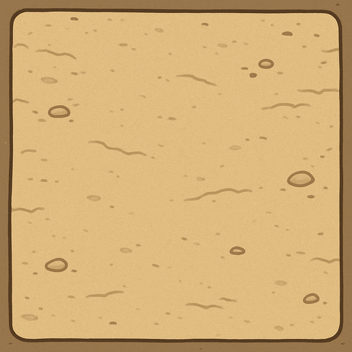 toprak bir zemine ihtiyacım var kafa karıştırmayacak sadece zemin görebi görecek çok ufak detaylar olsun sadece üstünde ve açık renk olsun.
In-Game asset.  2d.  High contrast.  No shadows