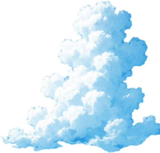 Blue sky with sparse clouds.
In-Game asset.  High contrast. Realistic anime style