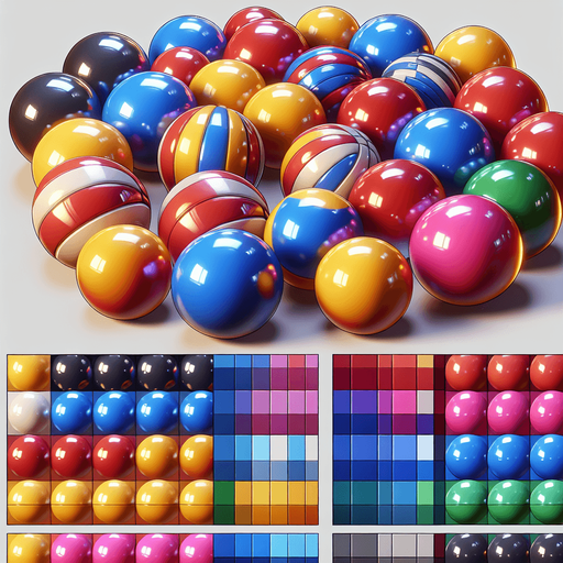 Colour balls.
Single Game Texture.  In-Game asset.  2d.  Blank background.  High contrast