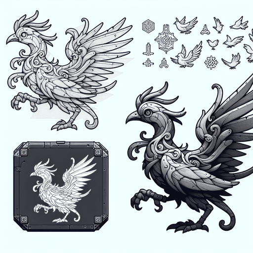 Bird.
Single Game Texture. In-Game asset. 2d. Blank background. High contrast. No shadows.