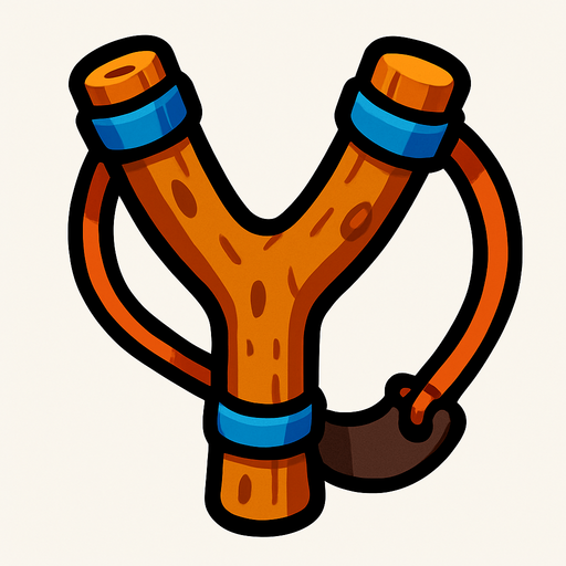 Slingshot.
In-Game asset.  2d.  High contrast.  No shadows