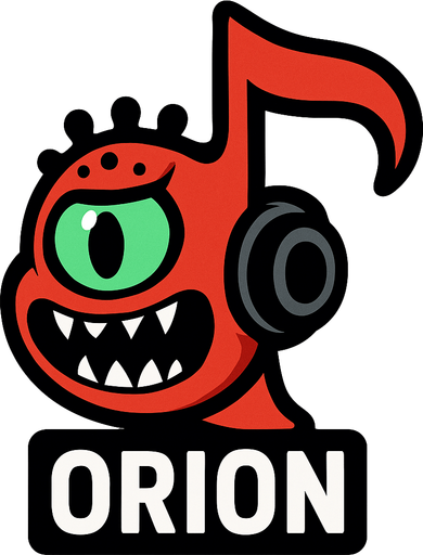 MÜZİK NOTASI ŞEKLİNDE BİR UZAYLI CANAVAR ÇİZ AMA BU KARAKTER PLAYER VE İSMİ ORİON ONA GÖRE TASARLA. AYAKSIZ.
In-Game asset.  2d.  High contrast.  No shadows