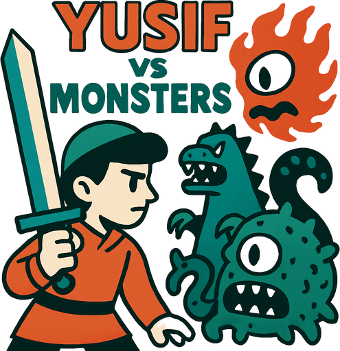 Yusif VS Monsters.
In-Game asset.  2d.  High contrast.  No shadows