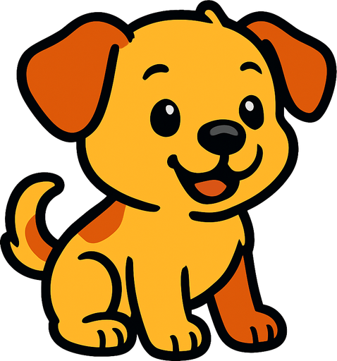 Chiot (animal).
In-Game asset.  2d.  High contrast.  No shadows