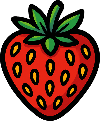 çilek.
In-Game asset.  2d.  High contrast.  No shadows