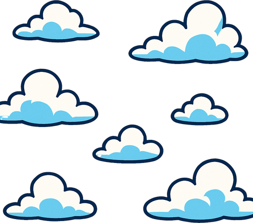 Un cielo azul.
In-Game asset.  2d.  High contrast.  No shadows