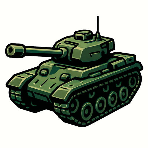 askeri tank png.
In-Game asset.  2d.  High contrast.  No shadows