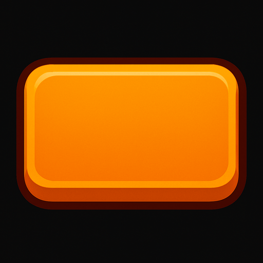 Create a 3D button with rounded corners, and make sure it appears in a rectangular shape..
In-Game asset.  2d.  High contrast.  No shadows