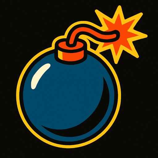 bomba.
In-Game asset.  2d.  High contrast.  No shadows