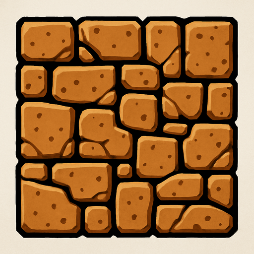 Taş duvar.
In-Game asset.  2d.  High contrast.  No shadows