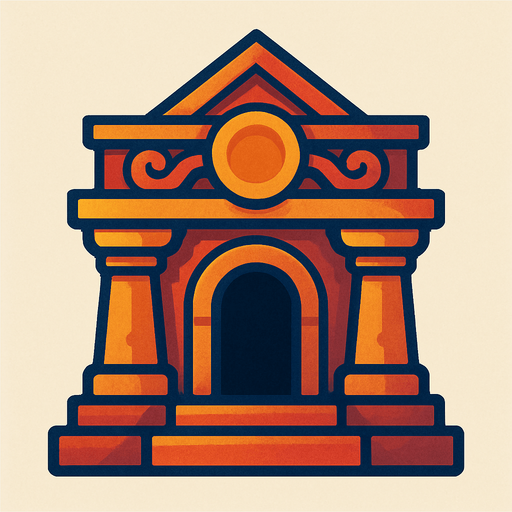 Tempale of fantasy games.
In-Game asset.  2d.  High contrast.  No shadows