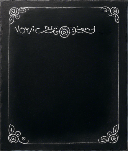 Text "NOVICE BLEND" in chalk, handwritten
