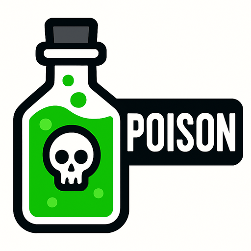 Poison.
In-Game asset.  2d.  High contrast.  No shadows