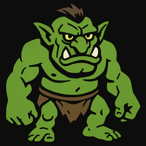 troll.
In-Game asset.  2d.  High contrast.  No shadows