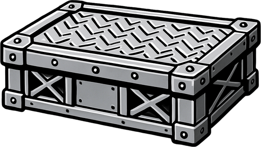 metal platform.
In-Game asset.  2d.  High contrast.  No shadows