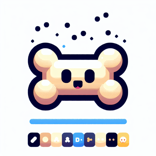 a cute looking dog toy shaped like a bone..
Single Game Texture. In-Game asset. 2d. Blank background. High contrast. No shadows.