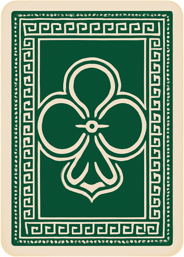 playing cards back.
In-Game asset.  2d.  High contrast.  No shadows