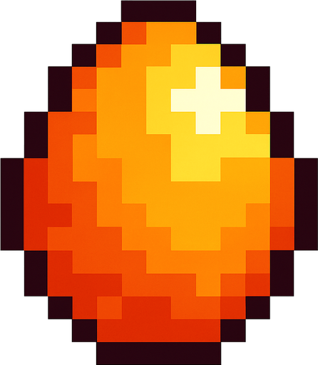A Pixelated Egg.
In-Game asset.  2d.  High contrast.  No shadows