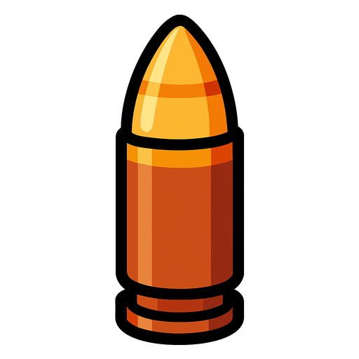 MERMİ.
In-Game asset.  2d.  High contrast.  No shadows