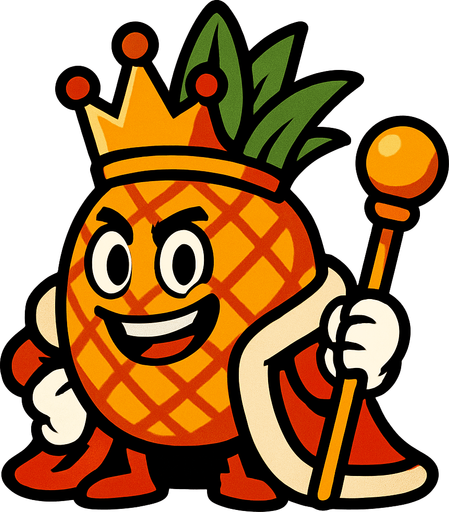 Furit King!.
In-Game asset.  2d.  High contrast.  No shadows