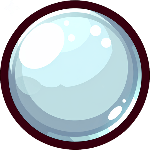 Bubble, opaque, cartoon
Single Game Texture. In-Game asset. 2d. Blank background. High contrast. No shadows.