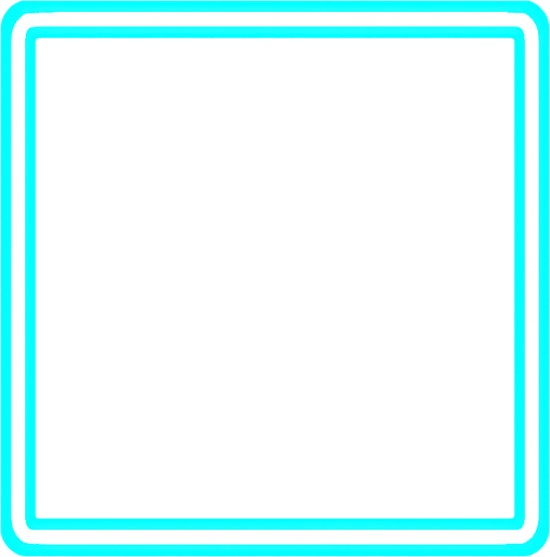 Una barra neon de forma cuadrada.
In-Game asset.  2d.  High contrast.  No shadows