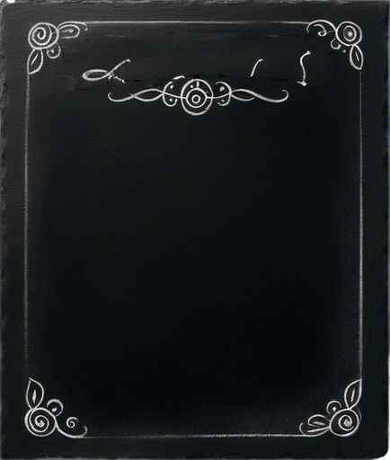 "RULES" handwritten in chalk