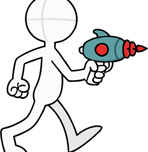 Add alien laser gun in hand