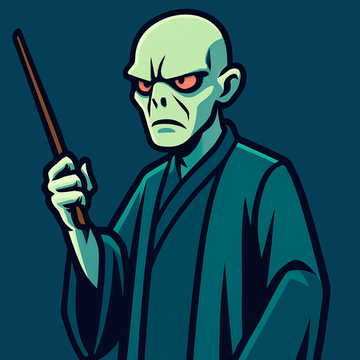 Lord Voldemort.
In-Game asset.  2d.  High contrast.  No shadows