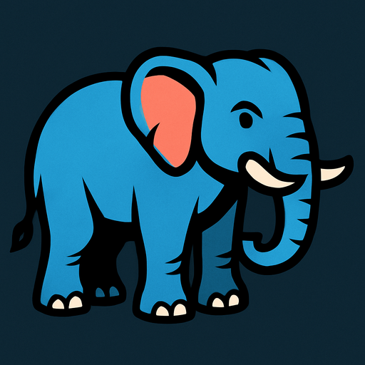 Elephant.
In-Game asset.  2d.  High contrast.  No shadows