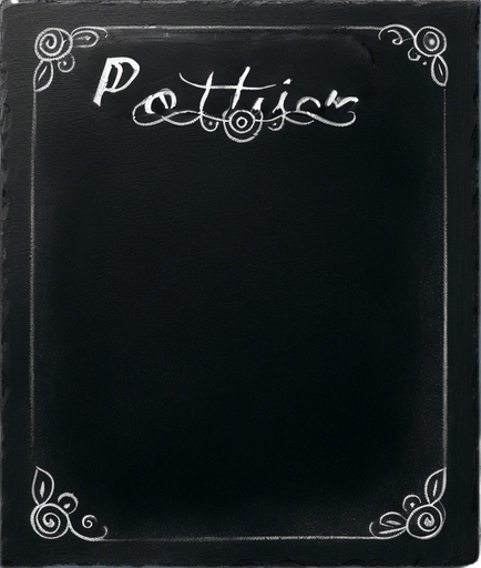 "POTION" handwritten in chalk